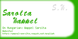 sarolta wappel business card